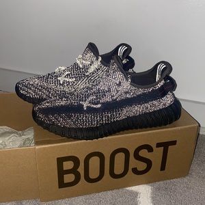 Black Reflective Yeezy 350’s